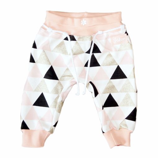 Detské tepláky zlato-lososové DD1011